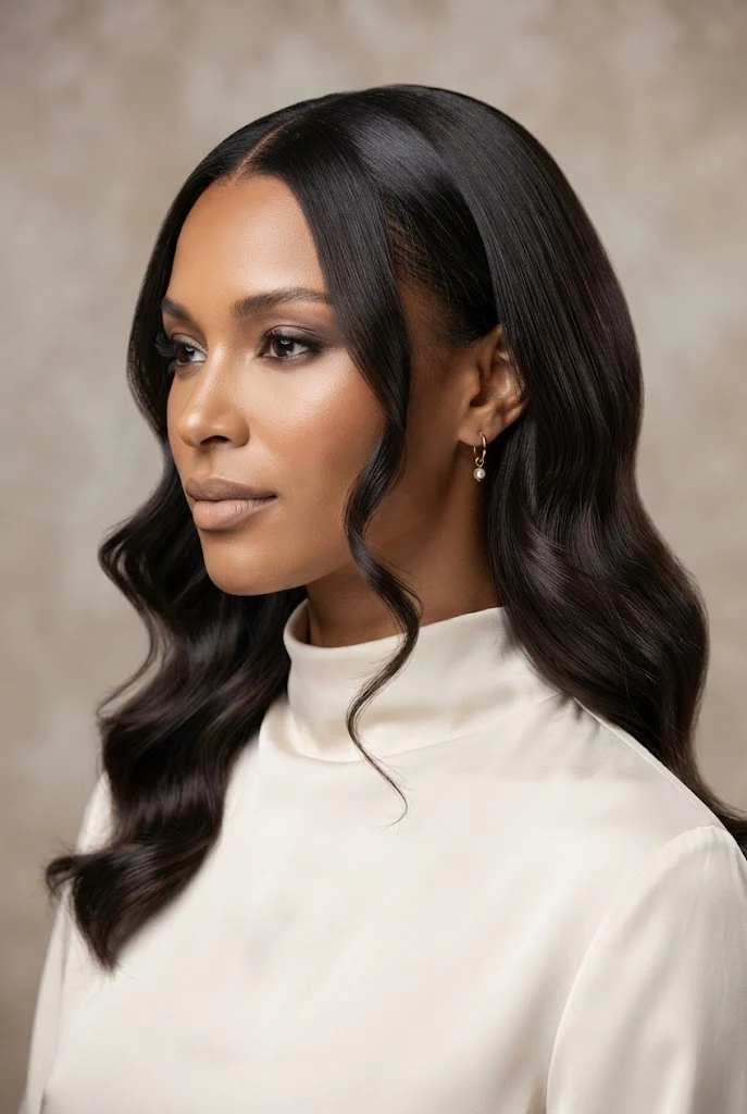 The Sleek-Rooted Soft Wave Flow — peinados con ondas elegantes style outfit