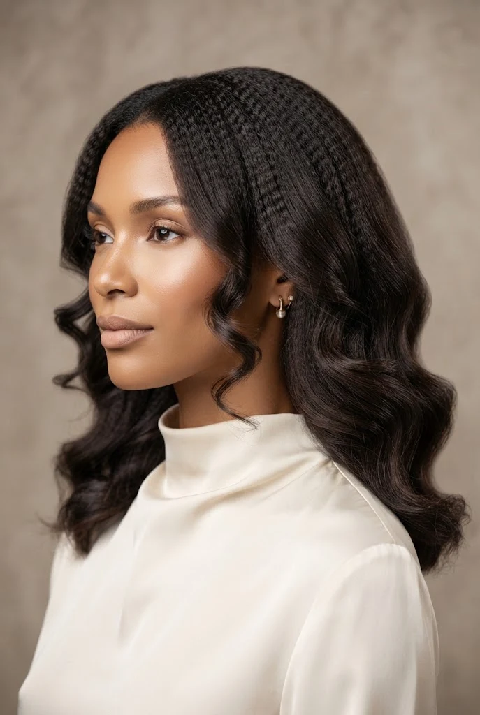 The Micro-Crimped Retro Wave Fusion — peinados con ondas elegantes style outfit