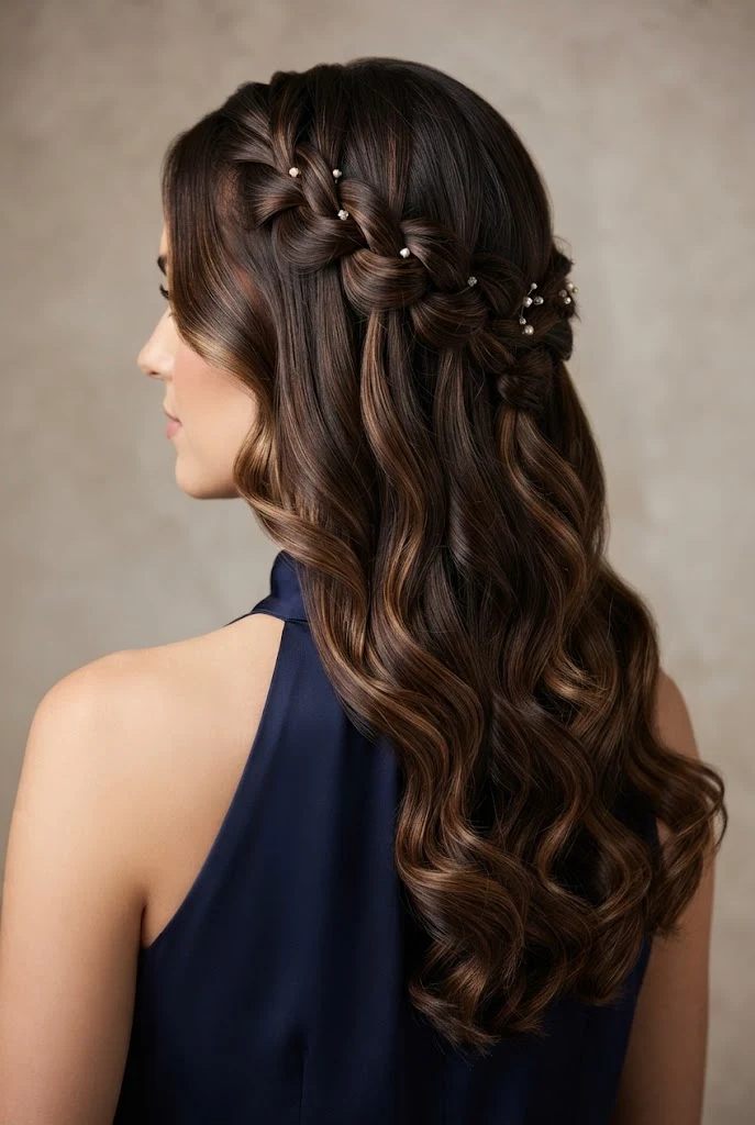 Romantic Waterfall Twist Braid — peinados con trenzas elegantes fiestas style outfit
