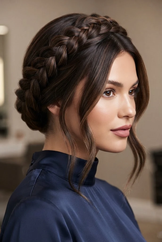 The Crown-Woven Halo for Peinados con Trenzas Elegantes — peinados con trenzas elegantes style outfit