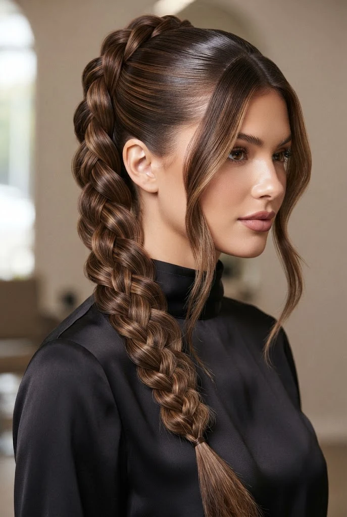 The Geometric Four-Strand Statement Braid — peinados con trenzas elegantes style outfit