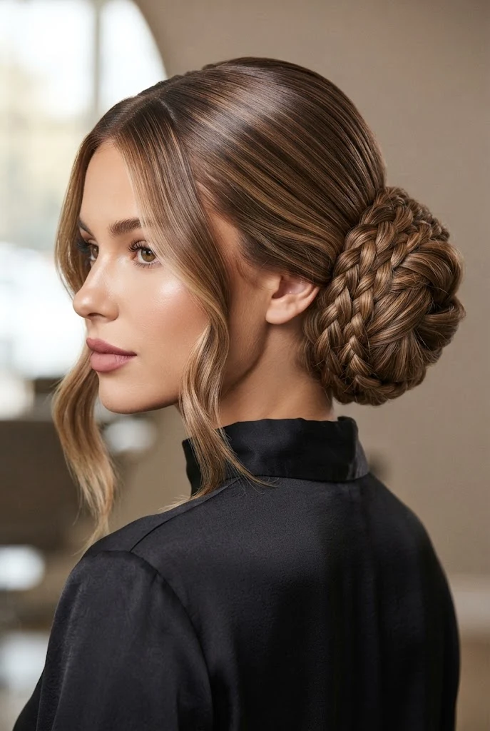 The Statement Chignon with Wrapped Braids — peinados con trenzas elegantes style outfit