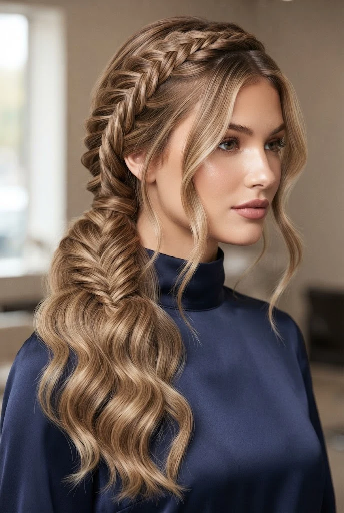 The Cascading Mermaid Fishtail Integration — peinados con trenzas elegantes style outfit