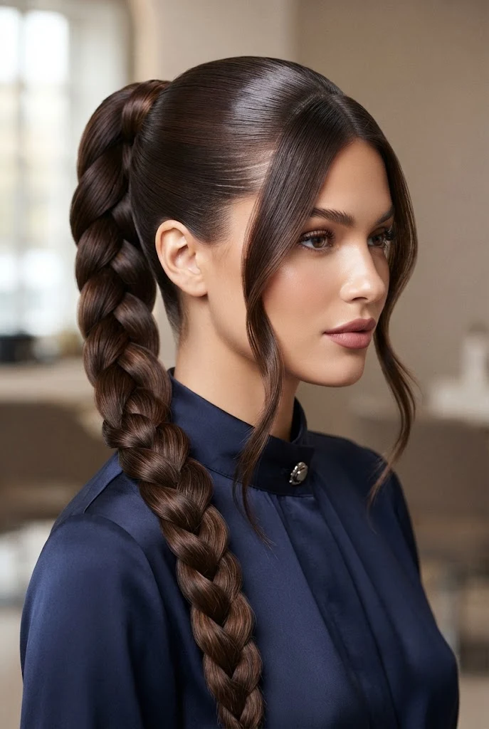 The Sleek-Rooted High Braided Ponytail — peinados con trenzas elegantes style outfit