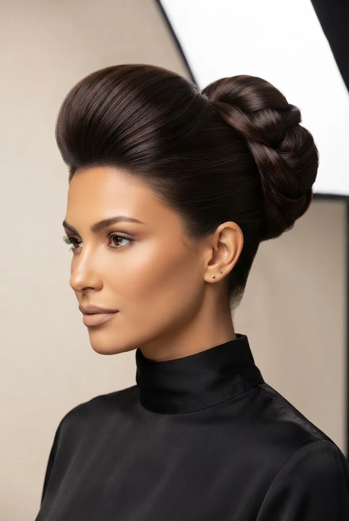 Puffed Pompadour High Updo — peinados de chongos elegantes style outfit