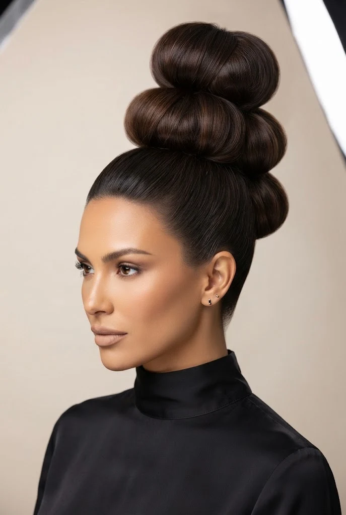 The Triple-Segmented Bubble Updo — peinados de chongos elegantes style outfit