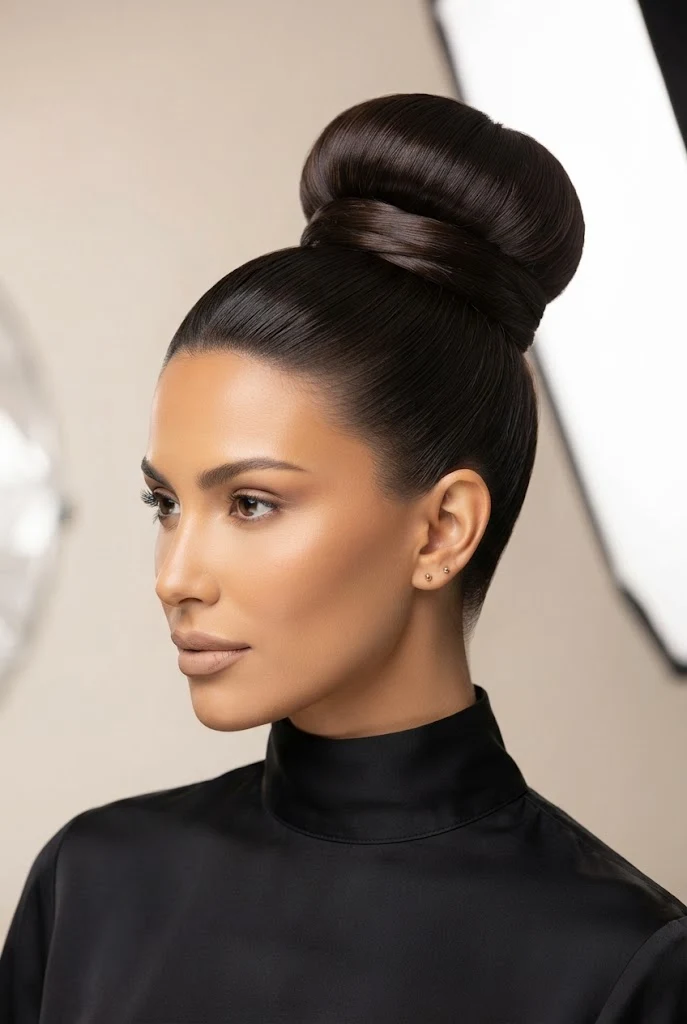 Sleek Ballerina Bun with a Wrap — peinados de chongos elegantes style outfit