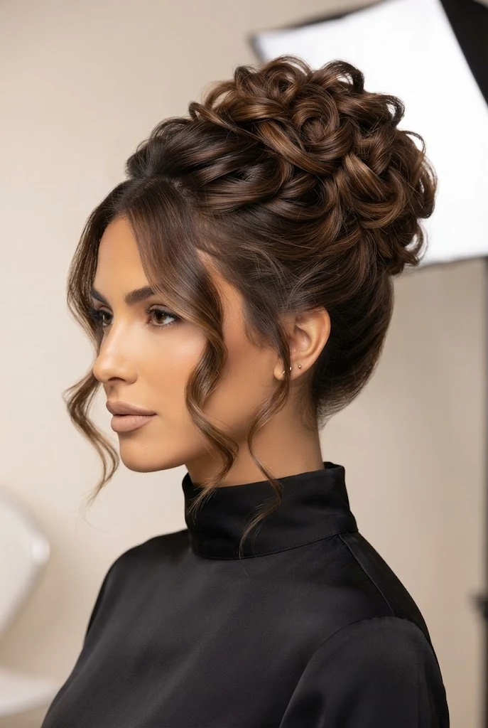 Romantic Textured High Updo — peinados de chongos elegantes style outfit