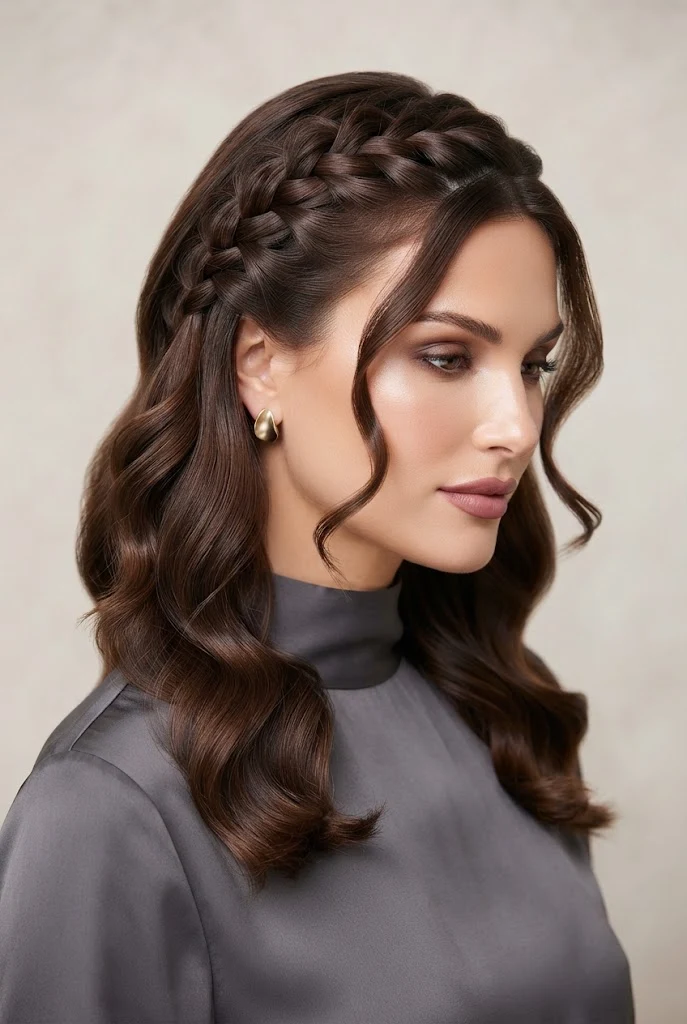 Waterfall Side Twist for Medium Lengths — peinados de lado elegantes style outfit