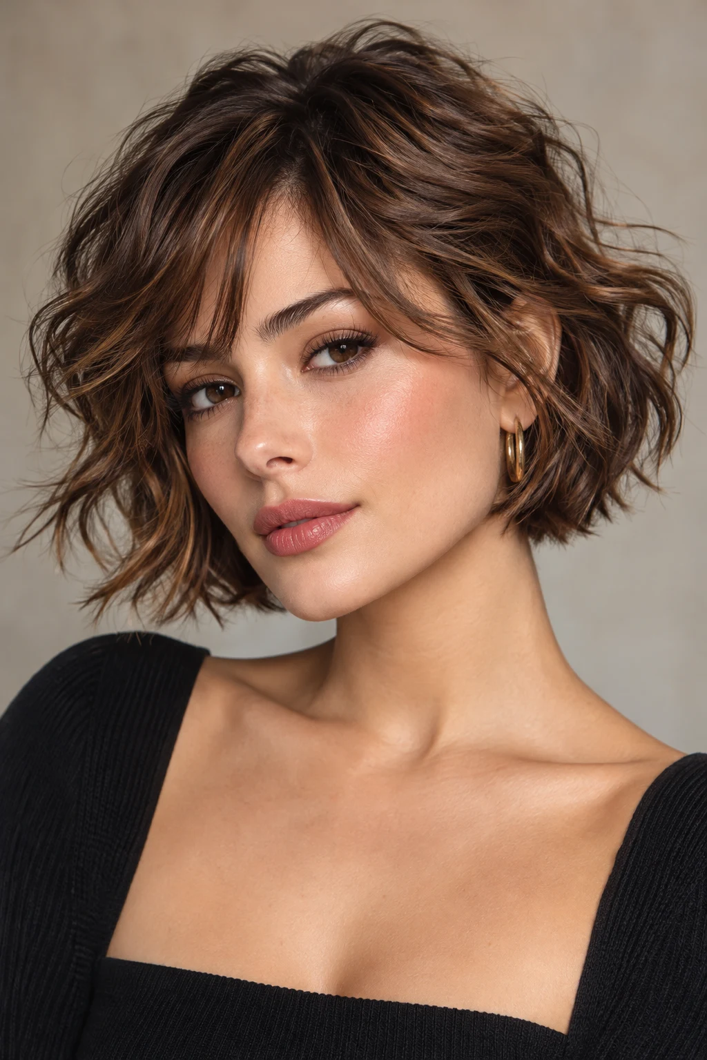French-Inspired Tousled Bob — peinados elegantes cabello corto style outfit