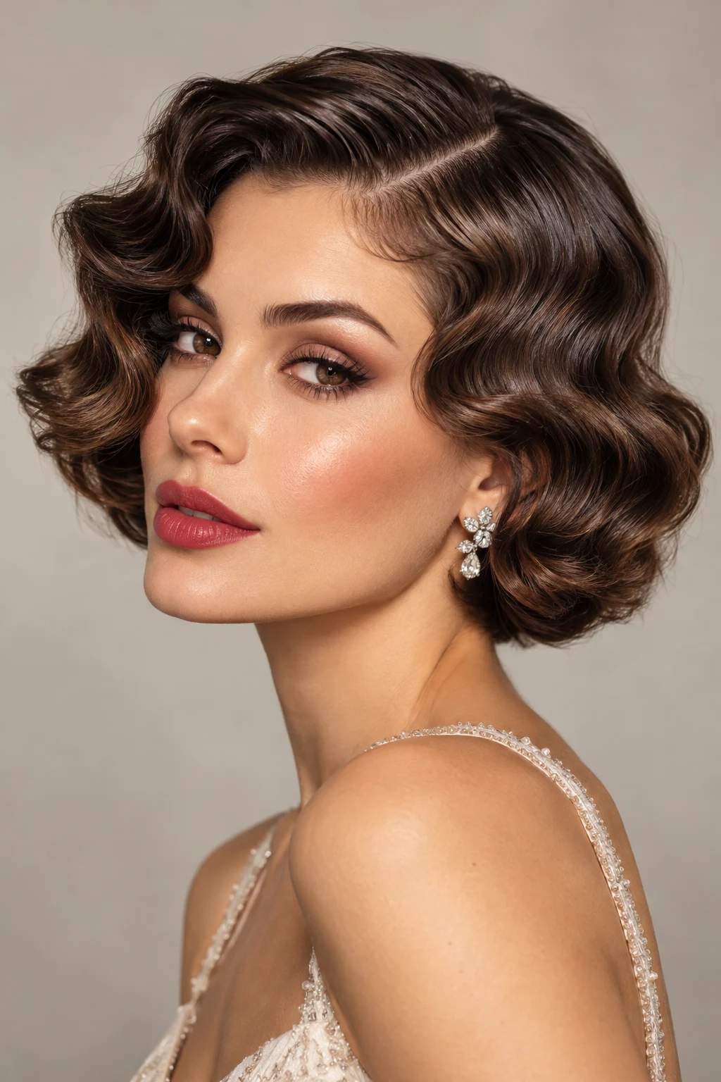 Romantic Finger Waves — peinados elegantes cabello corto style outfit