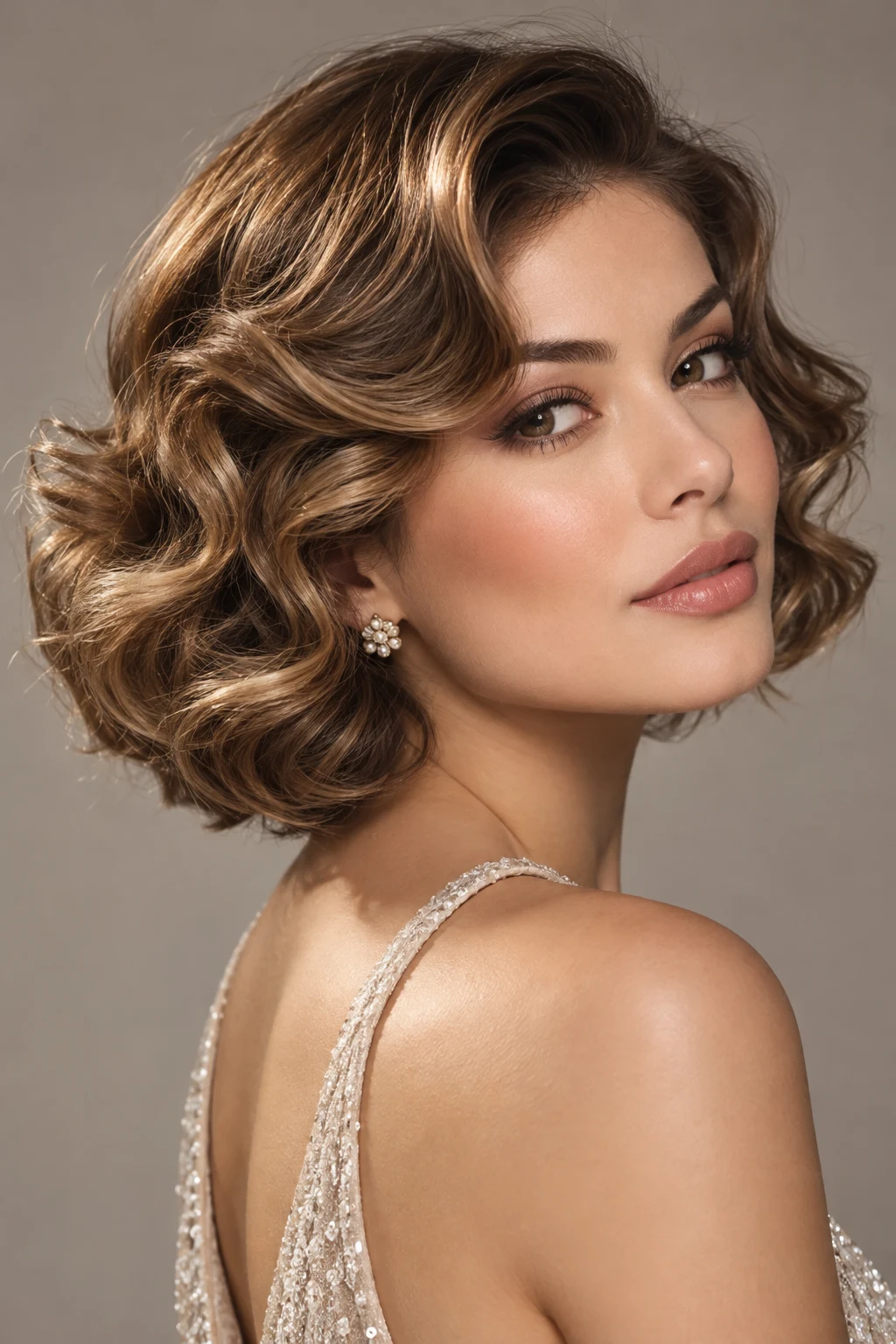 Soft Hollywood Curls — peinados elegantes cabello corto style outfit