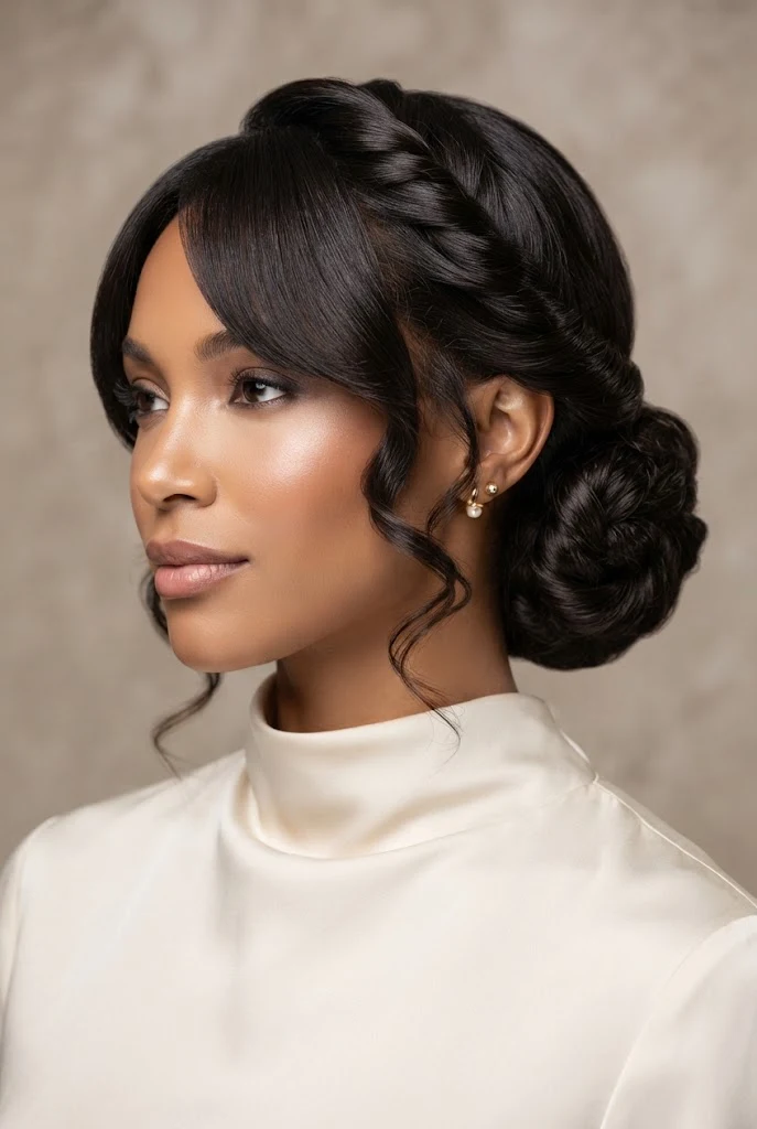 The Twisted Side-Pinnable Rolled Chignon — peinados elegantes cabello medio style outfit