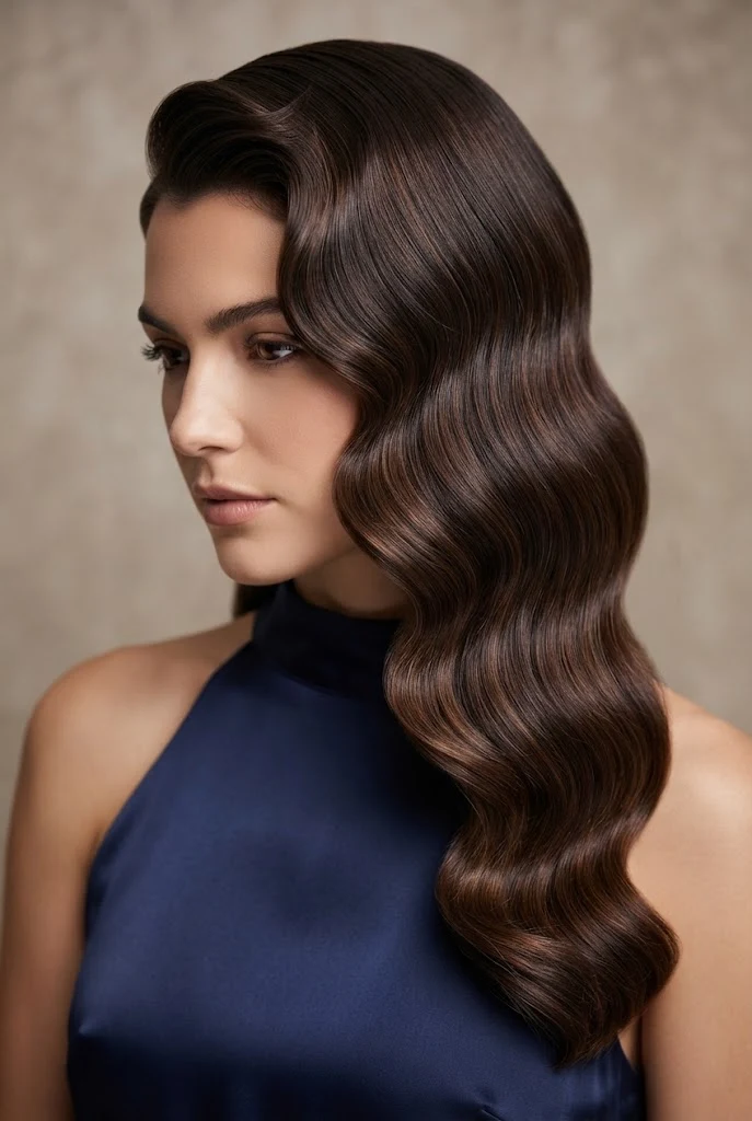 The Classic Hollywood Waves — peinados elegantes con rizos style outfit