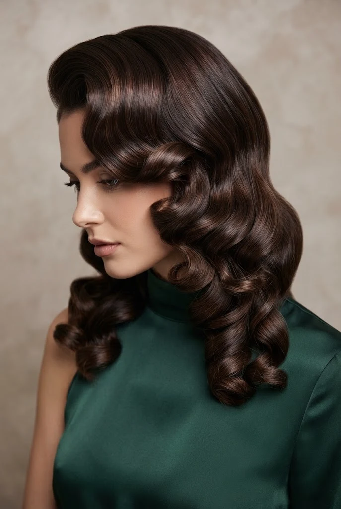 Vintage Pin-Up Curls — peinados elegantes con rizos style outfit