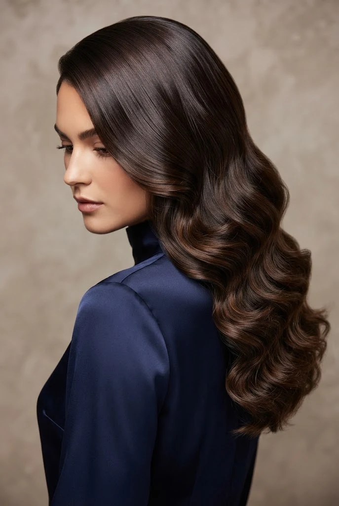 Sleek Top with Voluminous Curls — peinados elegantes con rizos style outfit