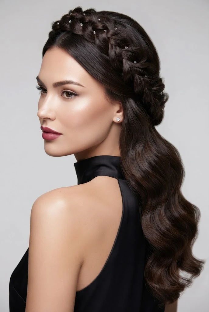 The Crown Braid Crown-Fusion — peinados elegantes con trenzas style outfit