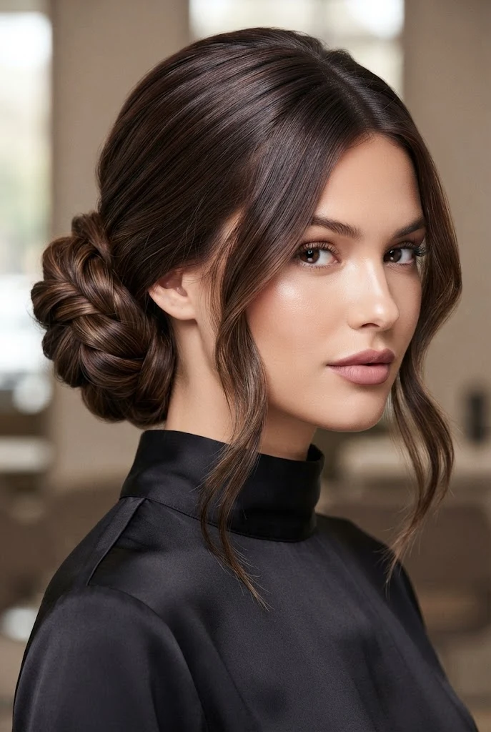 The Textured Low Chignon with Soft Wisps — peinados elegantes de moda style outfit