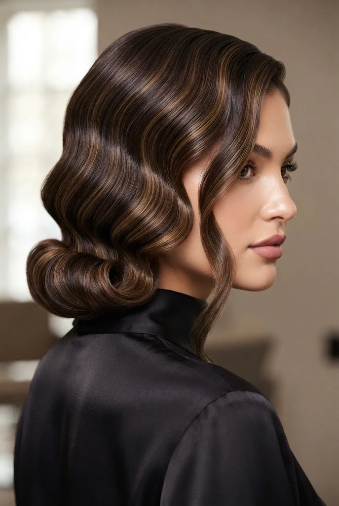 The Sculpted Hollywood Vintage Wave — peinados elegantes de moda style outfit