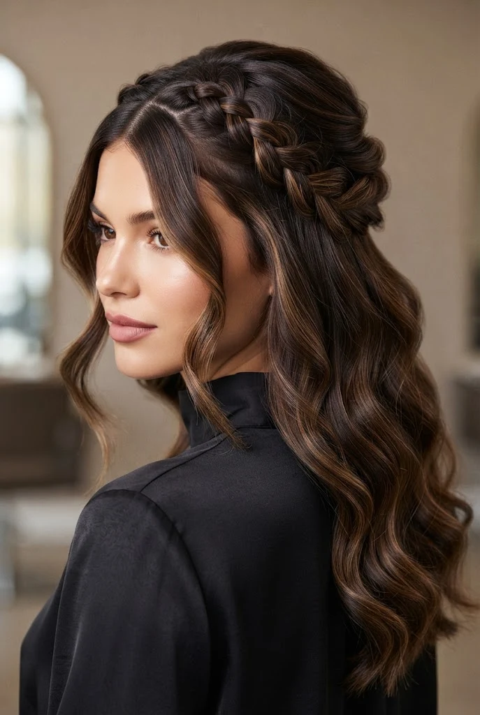 The Braided Crown Half-Up Twist — peinados elegantes de moda style outfit