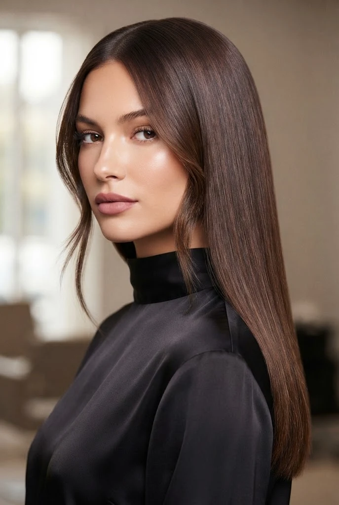 The Sleek Mirror-Straight Silk Press — peinados elegantes de moda style outfit