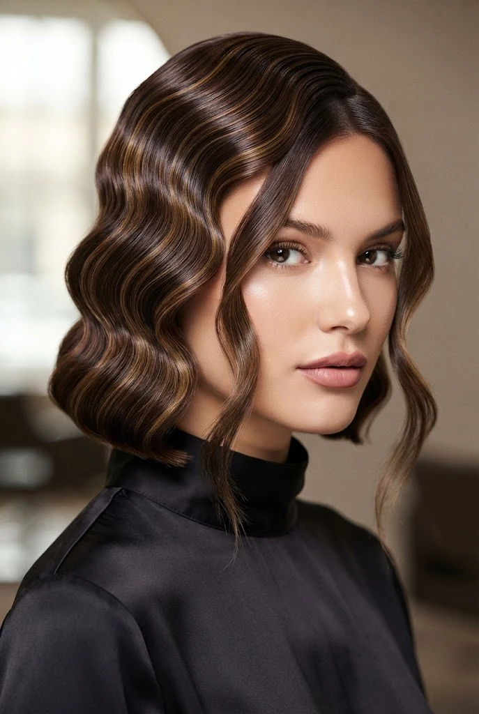 The Structured S-Wave Finger Styling — peinados elegantes de moda style outfit