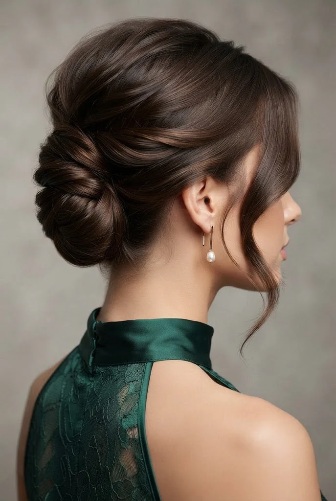 Textured Low French Twist — peinados elegantes fÃ¡ciles style outfit