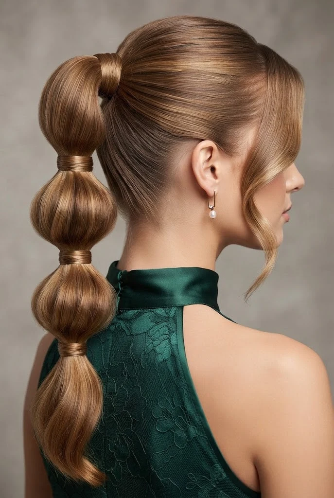 Chic Wrapped Bubble Ponytail — peinados elegantes fÃ¡ciles style outfit