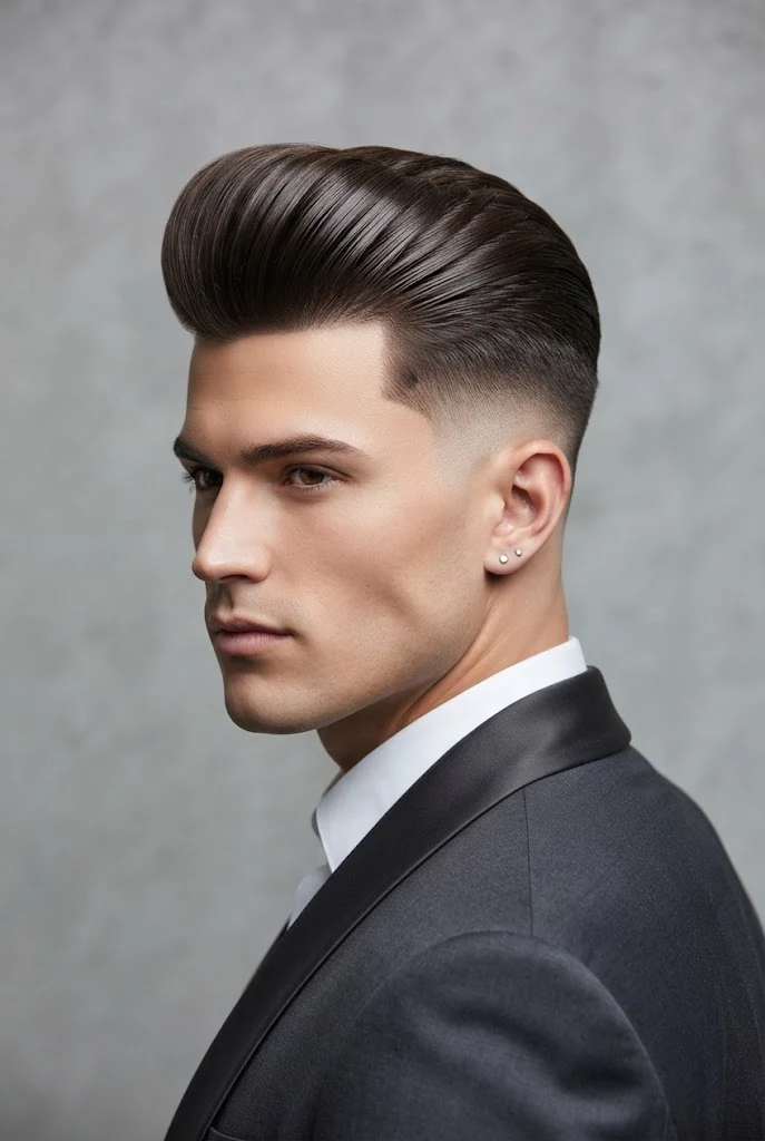 The Ultra-Slick High Pompadour — peinados elegantes hombre style outfit