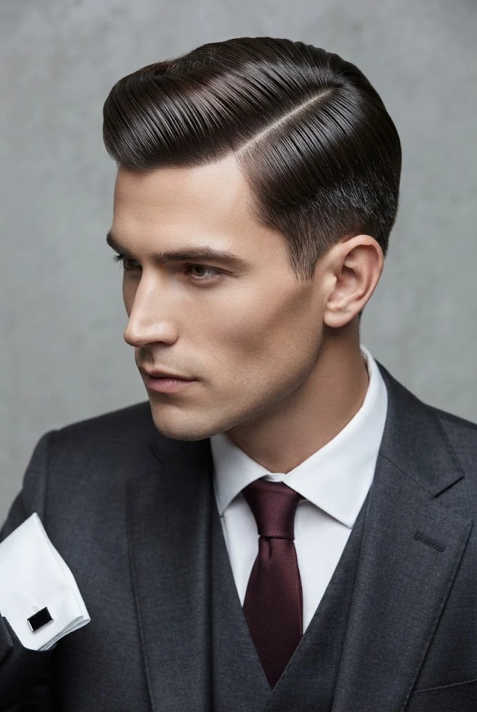 The Sharp Executive Side-Sweep — peinados elegantes hombre style outfit