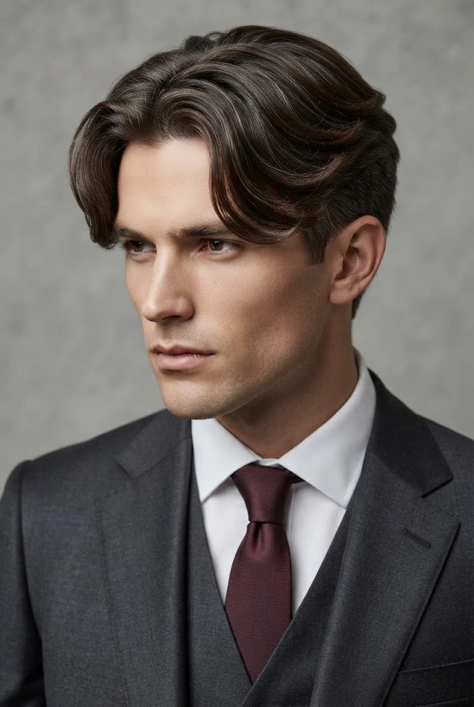 The Brooding Tapered Curtains — peinados elegantes hombre style outfit