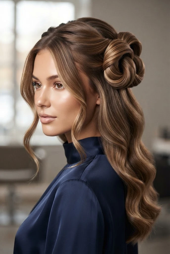 The Twisted Double-Loop Detail — peinados elegantes para graduacion style outfit