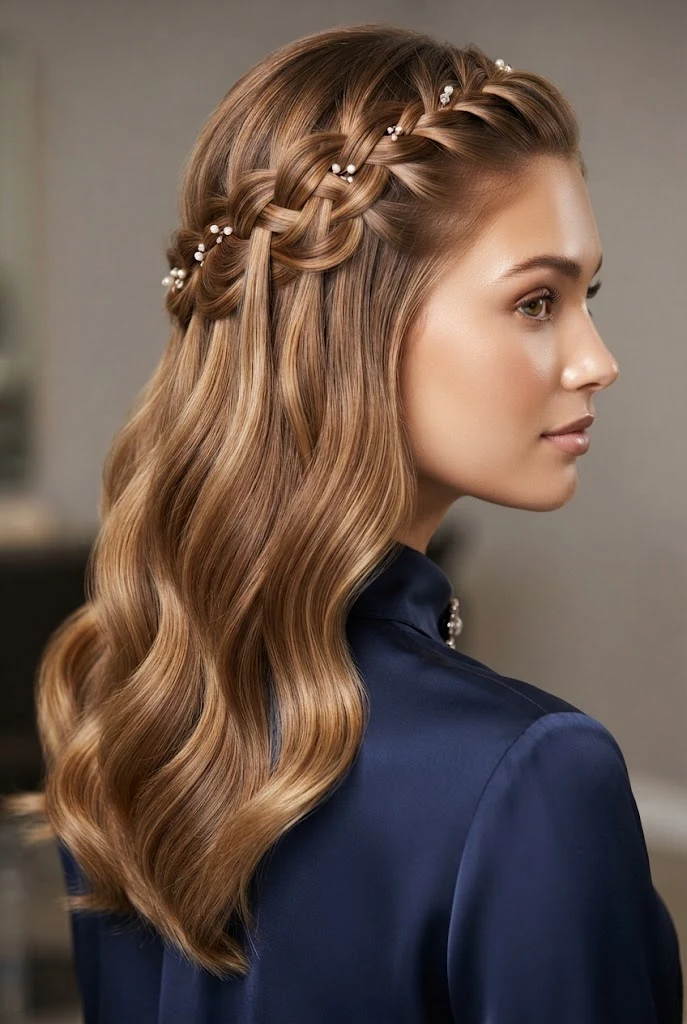The Romantic Waterfall Braid Integration — peinados elegantes para graduacion style outfit