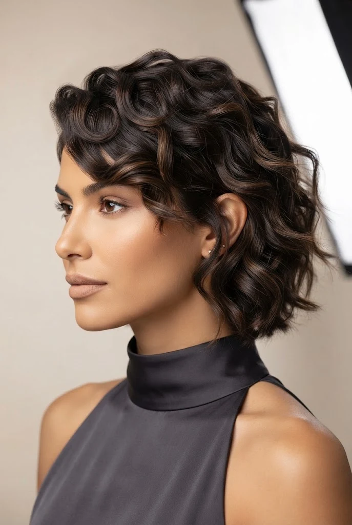 Softly Pin-Curled Shag — peinados elegantes para pelo corto style outfit