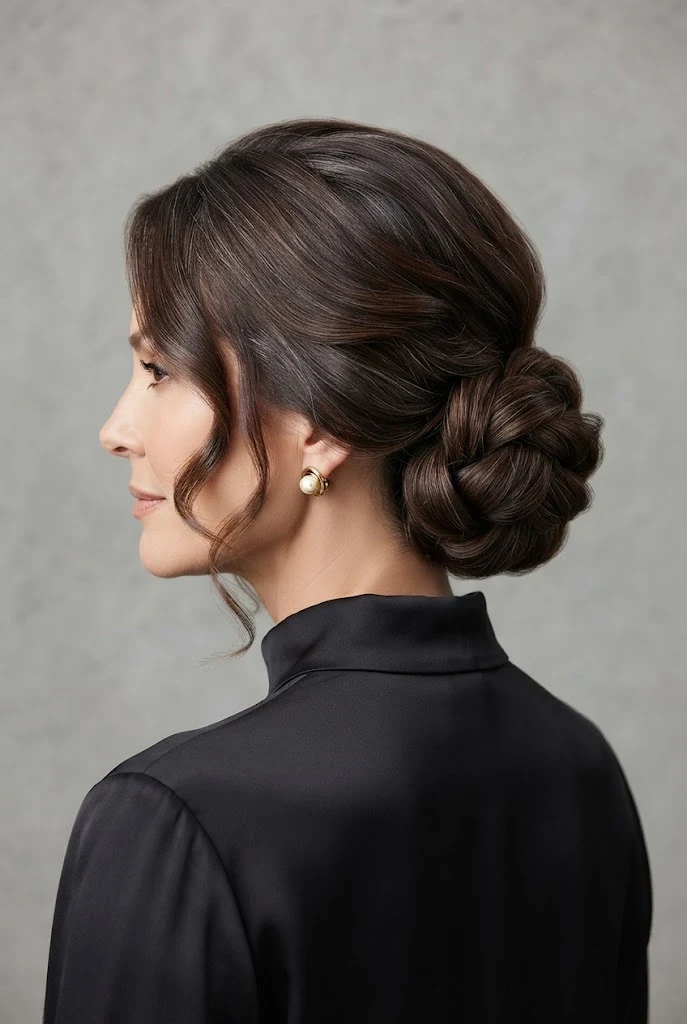 Sophisticated Soft Chignon at the Nape — peinados elegantes para seÃ±oras style outfit