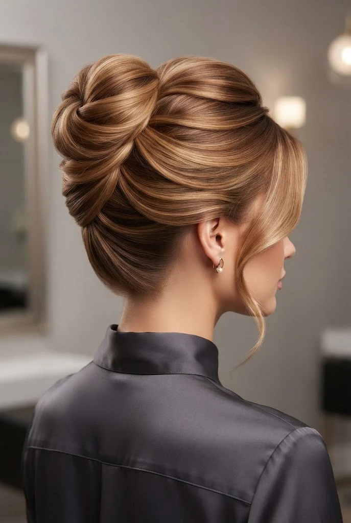 Regal High Volume Updo — peinados elegantes recogidos style outfit