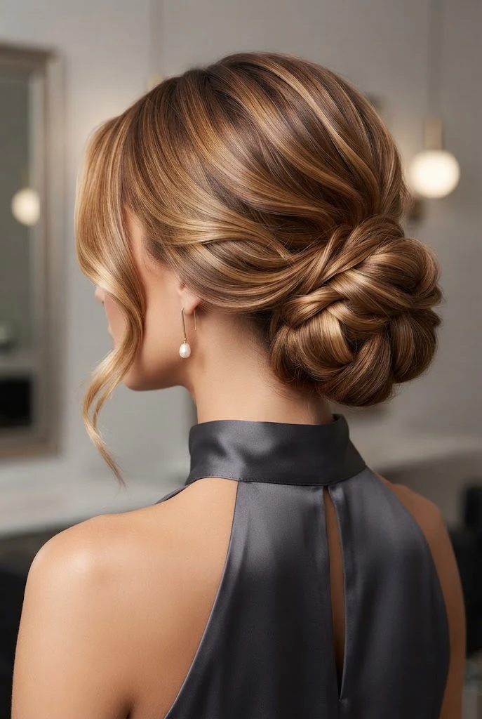 Sleek Low Knot for Formal Dinners — peinados elegantes recogidos style outfit