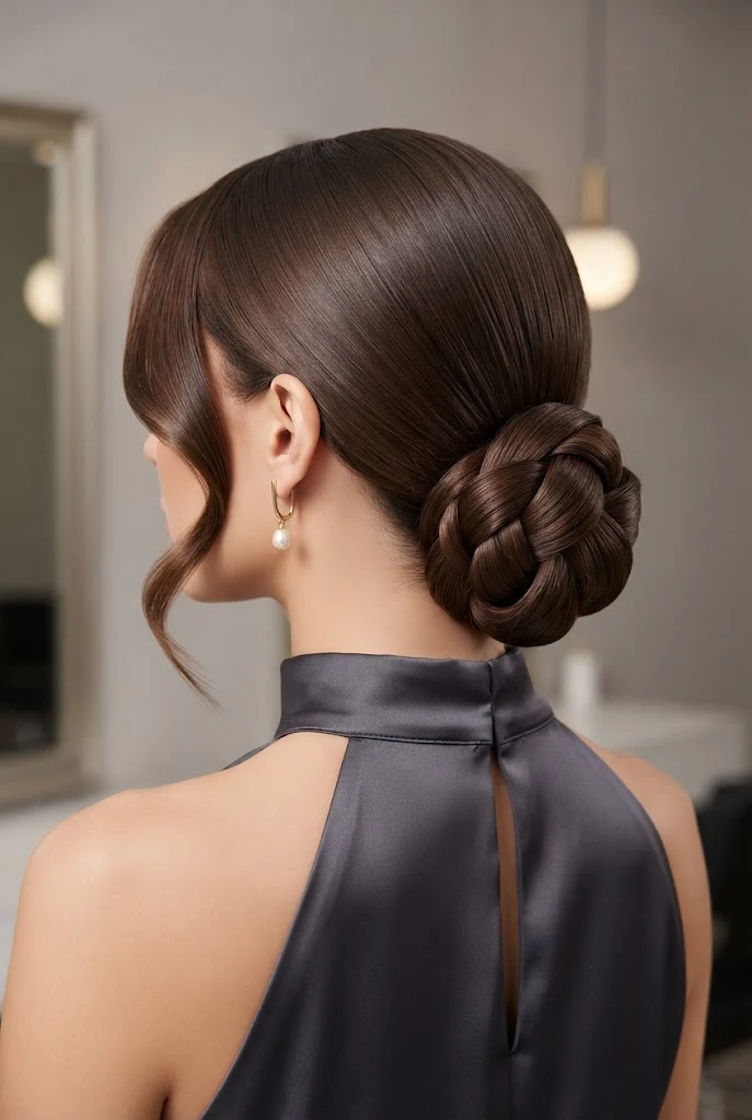Side-Swept Elegant Updo with Waves — peinados elegantes recogidos style outfit