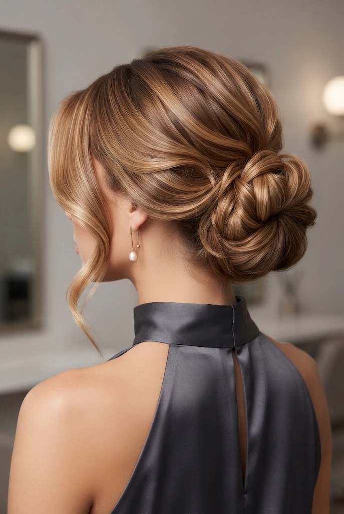 Effortless Polished Low Chignon Hybrid — peinados elegantes recogidos style outfit