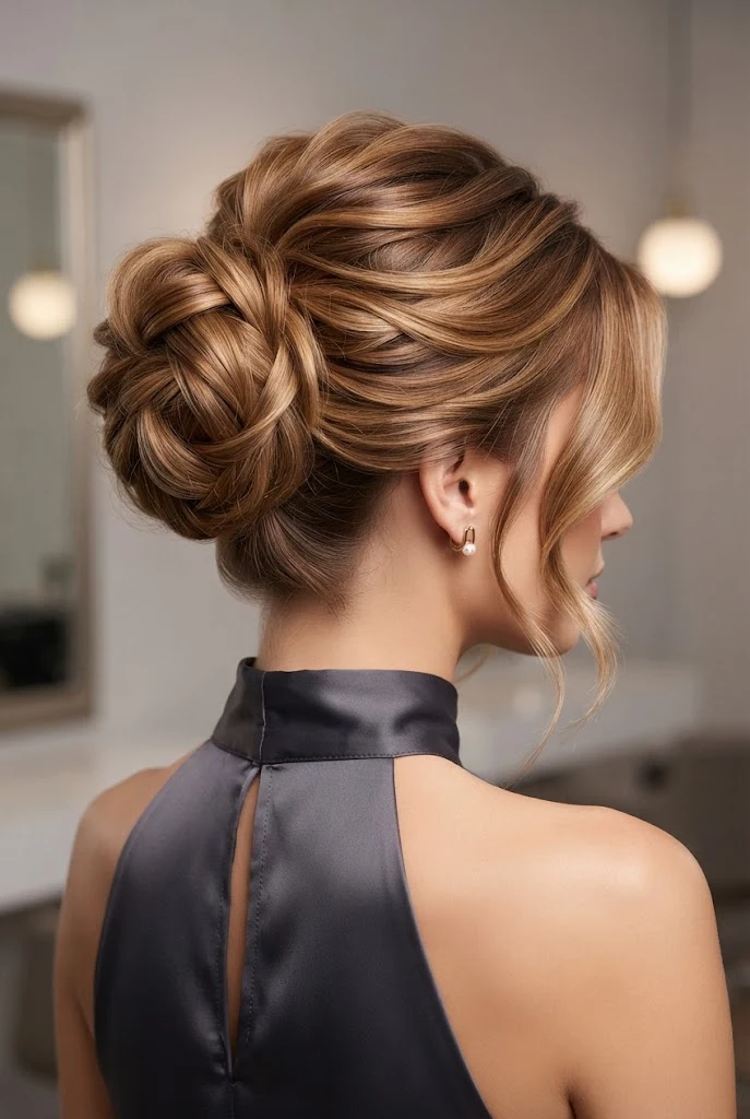 Polished Senior Updo for Mature Elegance — peinados elegantes recogidos style outfit