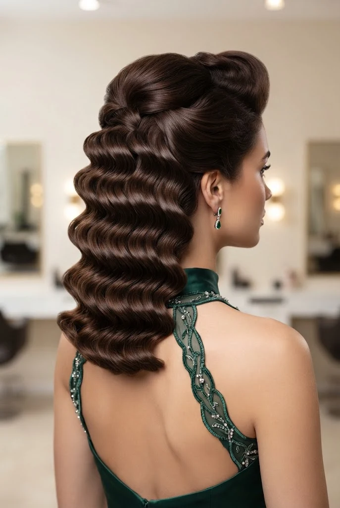 The Cascading Hollywood Ringlet Wave — peinados elegantes rizos style outfit