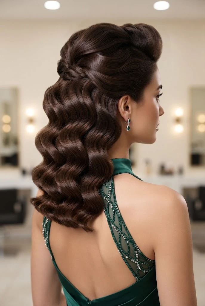 Glamorous Brushed-Out Curl Cascade — peinados elegantes rizos style outfit