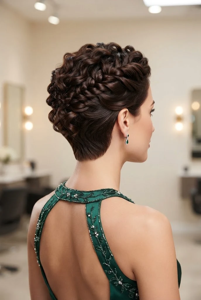 Pinned Up-Swept Curl Faux Bob — peinados elegantes rizos style outfit