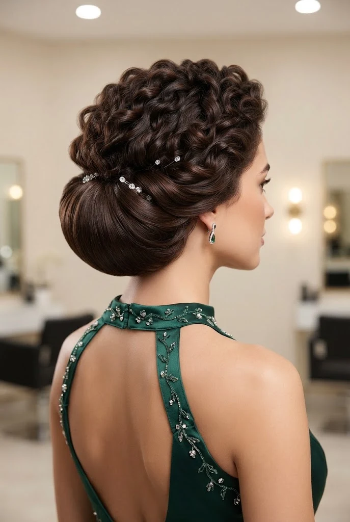 Sleek Middle-Part Curl Sharp — peinados elegantes rizos style outfit