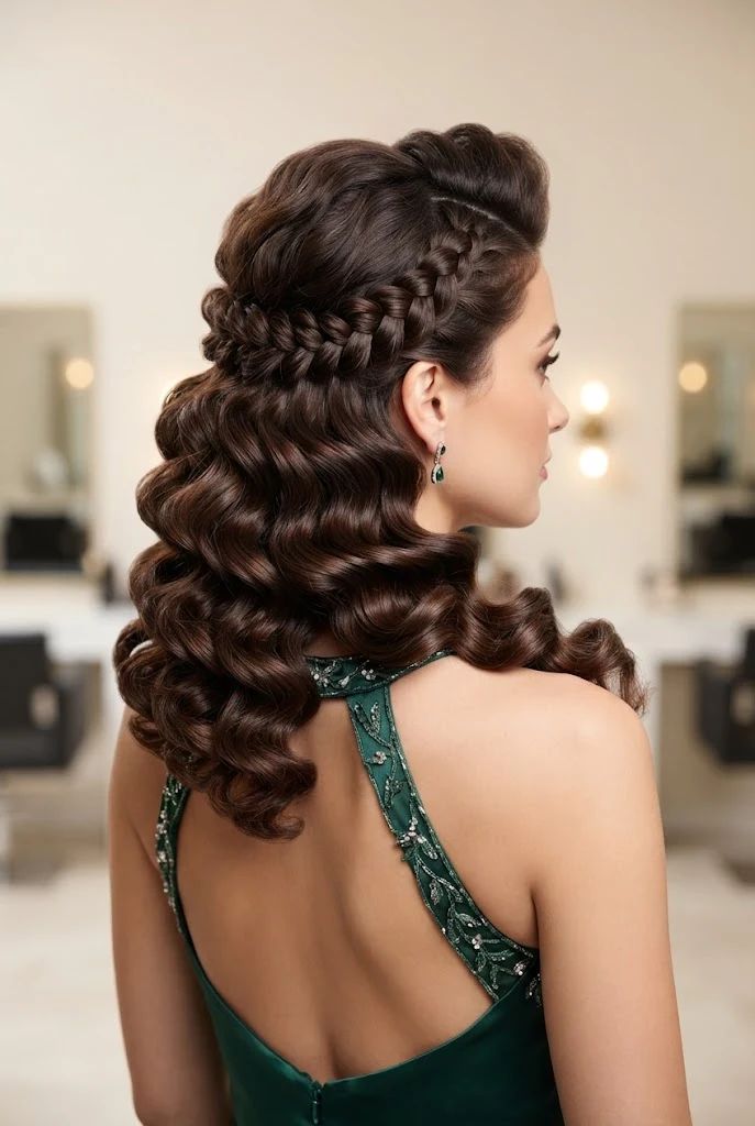 The Crown Curl Pomp Revival — peinados elegantes rizos style outfit