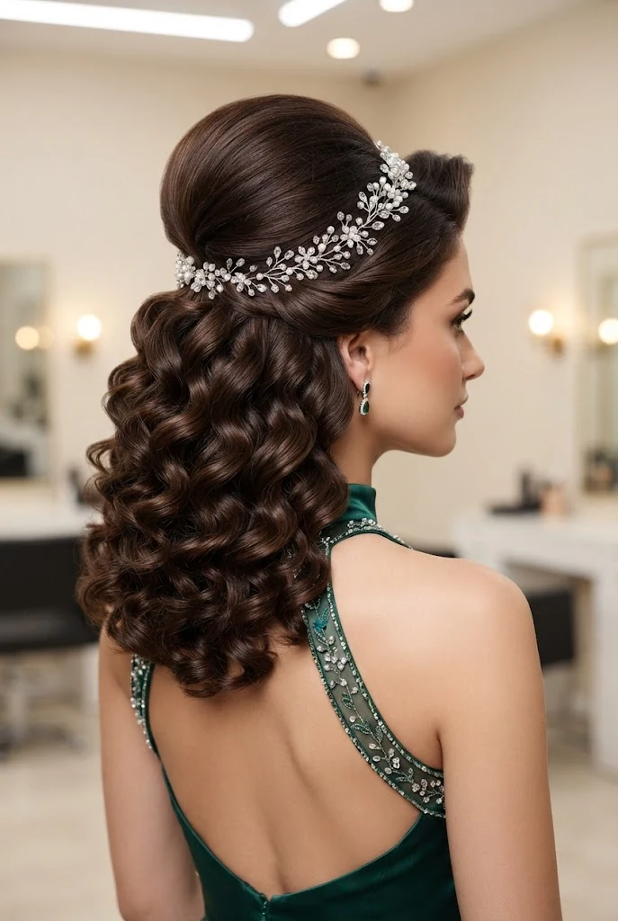 Crystal Crown Polished Coils — peinados elegantes rizos style outfit