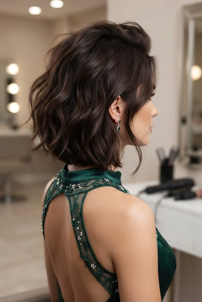 Tousled Chic Messy Curl Bob — peinados elegantes rizos style outfit