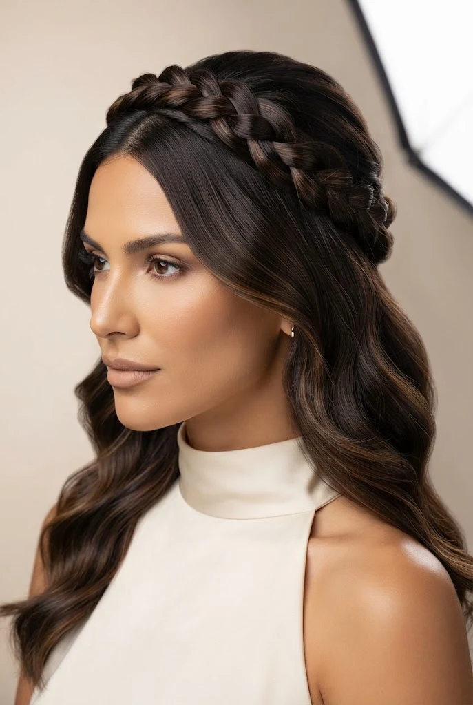 The Twisted Crown Headband Semirecogidos — peinados elegantes semirecogidos style outfit