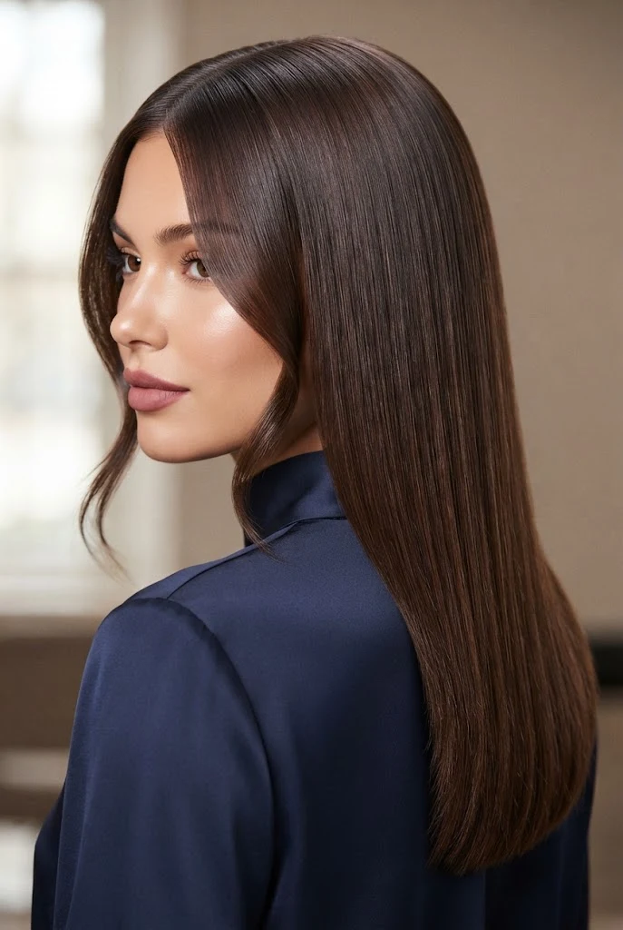 The Glass-Finish Mirror Cascade — peinados elegantes sueltos de noche style outfit