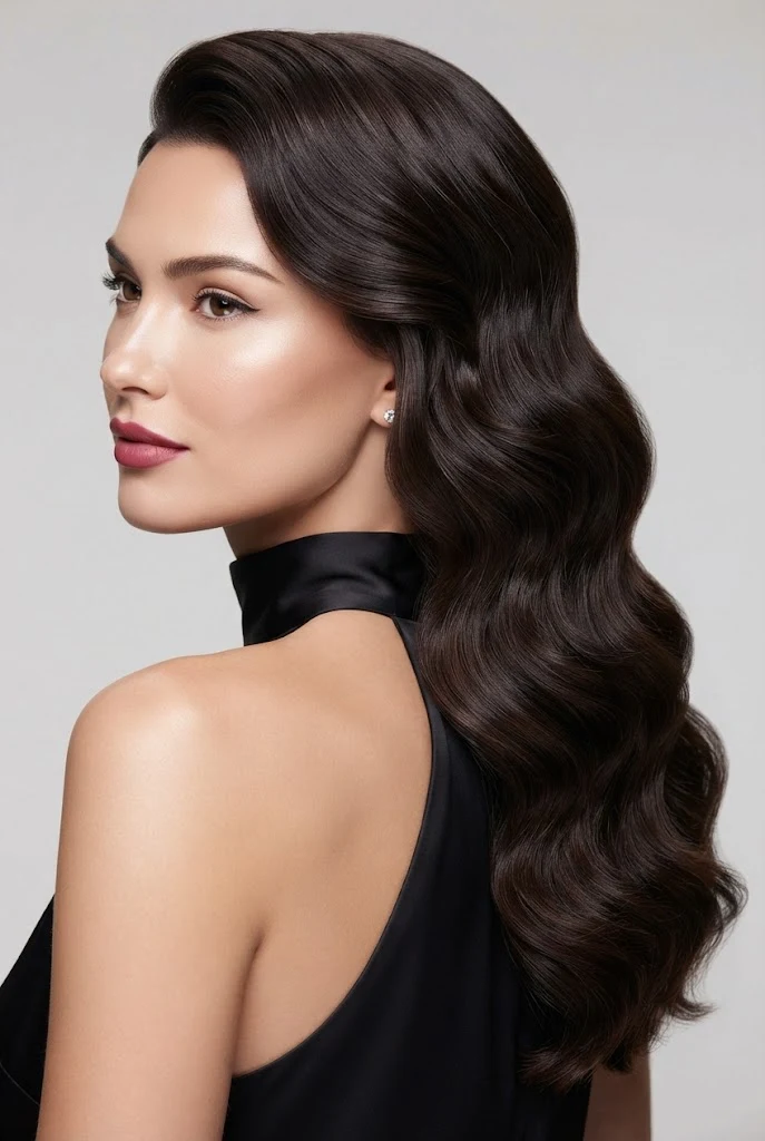 The Signature Red-Carpet Blowout Wave — peinados elegantes sueltos ondas style outfit